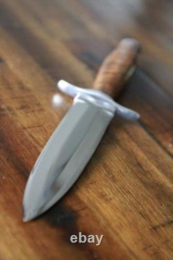 CUSTOM FIXED BLADE KNIFE DAGGER by JOHNNY HAMLET OF CLUTE TX with CUSTOM SHEATH