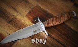 CUSTOM FIXED BLADE KNIFE DAGGER by JOHNNY HAMLET OF CLUTE TX with CUSTOM SHEATH