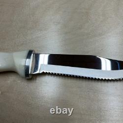 CUTCO 1769 KC Serrated Hunting Knife Olen, N. Y. USA White Handle