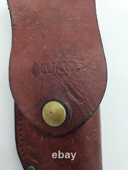 CUTCO Hunting Knife 1769 Serrated Blade & Leather Sheath Made In USA WITH BOX