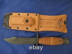 Camillus Cutlery Co Pilot Survival Hunting Knife 12/83 W Sheath & Stone Unused