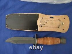 Camillus Cutlery Co Pilot Survival Hunting Knife 12/83 W Sheath & Stone Unused