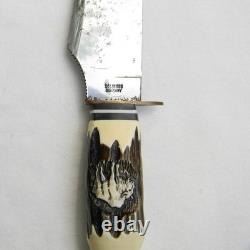 Carl Schlieper, Solingen Germany 1950th ORIGINAL BUFFALO SKINNER, sheath UNUSED