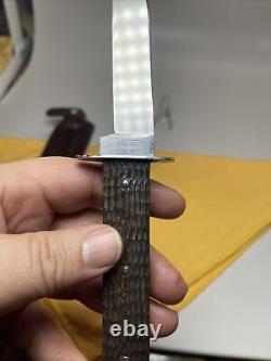 Case Tested 1920-1940s Hunting Knife Fixed blade? Super Nice? Green Bone
