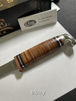 Case XX 00381 Leather Hunter 316-5 SS Fixed Blade -NEW with Leather Sheath & Box