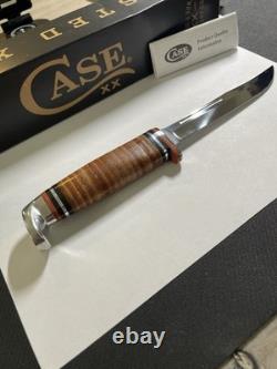 Case XX 00381 Leather Hunter 316-5 SS Fixed Blade -NEW with Leather Sheath & Box