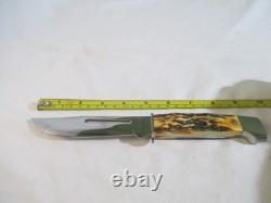 Case XX 1998 Large Stag Fixed Blade Side Hunter 547-5 SS with Sheath, Item 00369