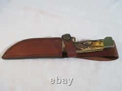 Case XX 1998 Large Stag Fixed Blade Side Hunter 547-5 SS with Sheath, Item 00369
