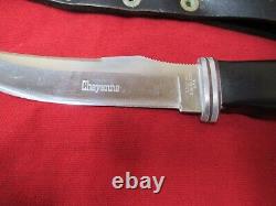 Case XX Cheyenne No. 400 Hunting Knife, 5 blade Black, SS, USANICE? CK7.30.22RL