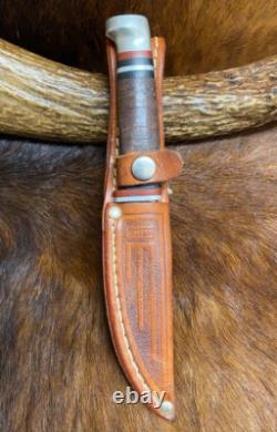 Case XX M 3 Finn SS USA, Bird-Trout Knife, Stainless, Leather Sheath, 6 1/4