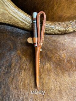 Case XX M 3 Finn SS USA, Bird-Trout Knife, Stainless, Leather Sheath, 6 1/4