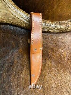 Case XX M 3 Finn SS USA, Bird-Trout Knife, Stainless, Leather Sheath, 6 1/4