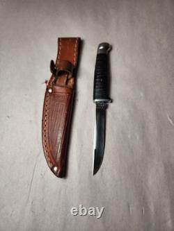 Case XX Small Fixed Blade Knife With Sheath M3 Finn Leather Preowned