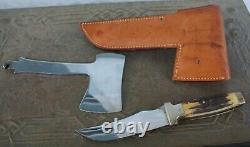 Case XX Stag Knife/hatchet Combo Set Vintage Knife Pat. 1935 Original Sheath