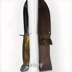 Case XX USA 5 Finn Stag Fixed Blade Hunting And Fishing Knife Vintage