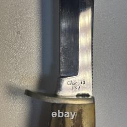 Case XX USA 5 Finn Stag Fixed Blade Hunting And Fishing Knife Vintage