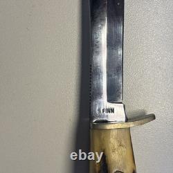Case XX USA 5 Finn Stag Fixed Blade Hunting And Fishing Knife Vintage