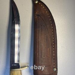 Case XX USA 5 Finn Stag Fixed Blade Hunting And Fishing Knife Vintage