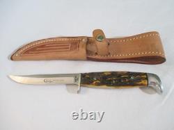 Case XX Vintage 1970's Razor Edge Fixed Blade Stag 5 Finn SSP with Sheath