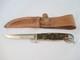 Case XX Vintage 1970's Razor Edge Fixed Blade Stag 5 Finn SSP with Sheath