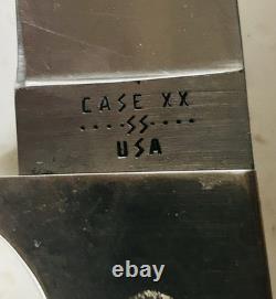 Case XX Vintage Fixed Blade Hunting Knife Wood Handle Stainless Steel with Sheath