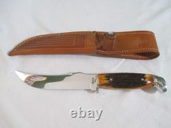 Case XX Vintage Stag Fixed Blade Knife with Sheath 523-6