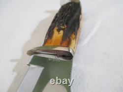 Case XX Vintage Stag Fixed Blade Knife with Sheath 523-6