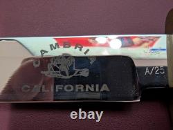 Chuck Stapel Custom 6 Fixed Blade Knife Stag Handle Brass Guard Mint Sheath