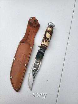Classic German Nicker Hunter's Companion Knife With Sheath Solingen Germany