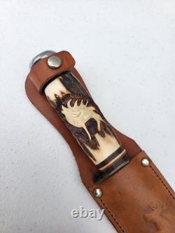 Classic German Nicker Hunter's Companion Knife With Sheath Solingen Germany