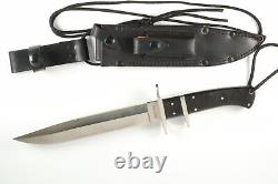 Cold Steel Black Bear Classic Micarta Fixed Blade Fighter Bowie Knife & Sheath