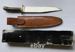 Cold Steel Trail Master Knife 16S Stag handle In Box WithSheath Vintage