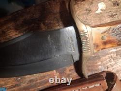 Colt Bone Handle Bowie Knife With Leather Sheath Model Ct-846