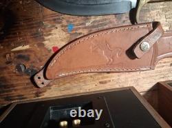 Colt Bone Handle Bowie Knife With Leather Sheath Model Ct-846