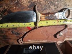 Colt Bone Handle Bowie Knife With Leather Sheath Model Ct-846