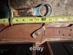 Colt Bone Handle Bowie Knife With Leather Sheath Model Ct-846