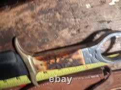 Colt Bone Handle Bowie Knife With Leather Sheath Model Ct-846