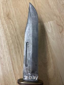 Craftsman Eagle Knife Hunting Fixed Blade Survival Bowie With Leather Sheath USA