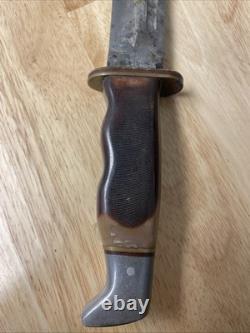 Craftsman Eagle Knife Hunting Fixed Blade Survival Bowie With Leather Sheath USA