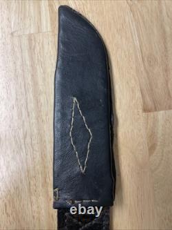 Craftsman Eagle Knife Hunting Fixed Blade Survival Bowie With Leather Sheath USA