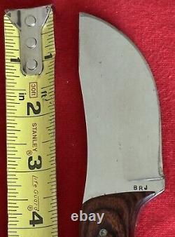 Custom 1980's Hunting Knife Rare Florida Maker Brj No. 234 Original Sheath