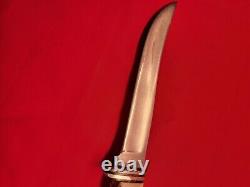 Custom Buck 121 Fixed Blade Knife 1972-86 USA Crown Stag Handle Nylon Sheath