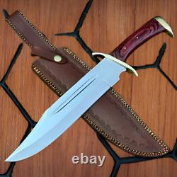 Custom Handmade Bowie Knife 16.5 Hunting Survival 440C Steel Fixed Blade