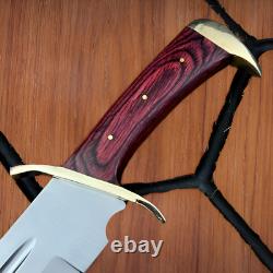 Custom Handmade Bowie Knife 16.5 Hunting Survival 440C Steel Fixed Blade