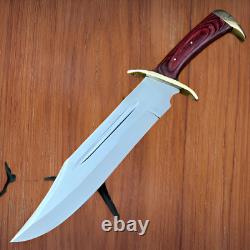 Custom Handmade Bowie Knife 16.5 Hunting Survival 440C Steel Fixed Blade