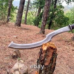 Custom Handmade Carbon Steel Blade Egyptian Khopesh Sword Hunting Sword Camping