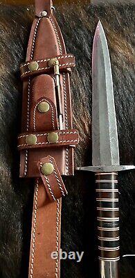 Custom Handmade Carbon Steel Dagger Knife, Fixed Blade Boot Knife, Hunting Knife