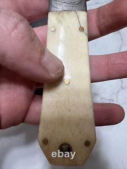 Custom Handmade HAND FORGED DAMASCUS STEEL Hunting Dagger KNIFE