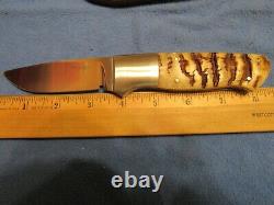 Custom Handmade Knife. Ron Gaston Drop Point Model 7. Unused. Excellent