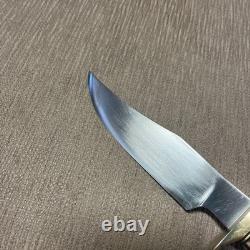 Custom J. Gorey, Fixed Blade Knife, Ariz USA, Unused, Stag, Custom Sheath